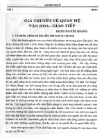 Báo cáo khoa học: Giả thuyết về quan hệ văn hóa- giao tiếp docx