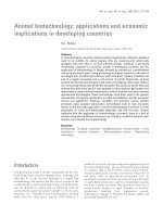 Applications and economic implications in developing countries
