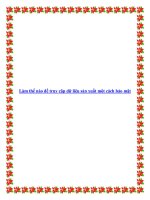 Làm thế nào để truy cập dữ liệu sản xuất một cách bảo mật ppt