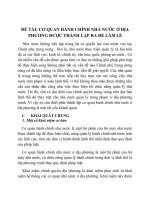 ĐỀ TÀI: CƠ QUAN HÀNH CHÍNH NHÀ NƯỚC Ở ĐỊA PHƯƠNG ĐƯỢC THÀNH LẬP RA ĐỂ LÀM GÌ ppt