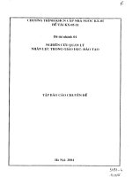 Nghiên cứu quản lý nhân lực trong giáo dục- đào tạo pdf