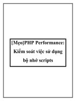 PHP Performance: Kiểm soát việc sử dụng bộ nhớ scripts pdf