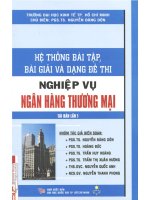 hệ thống bài tập và bài giải nghiệp vụ ngân hàng thương mại