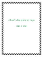 4 bước đơn giản trị mụn cám ở mũi doc