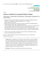Barriers to Health Care among the Elderly in Japan ppt