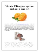 Vitamin C làm giảm nguy cơ bệnh gút ở nam giới pot