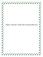 Những “chiêu độc” khiến nhân viên hạnh phúc hơn pdf