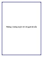 Những ý tưởng tuyệt vời với gạch lát nền potx