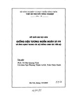 Giống đậu tương ngắn ngày DT-99 và ứng dụng trong các hệ thống canh tác tiến bộ ppt