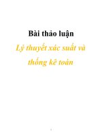 Bài thảo luận Lý thuyết xác suất và thống kê toán pot