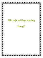 Khi mệt mỏi bạn thường làm gì? pdf