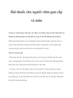 Bài thuốc cho người viêm gan cấp và mãn ppt