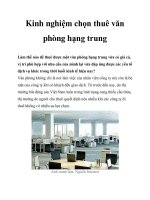 Kinh nghiệm chọn thuê văn phòng hạng trung docx