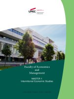 Faculty of Economics and Management: Interntional Economic Studies docx