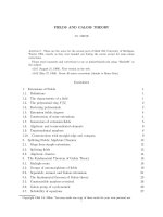 fileds and galois theory [jnl article] - j. milne