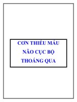CƠN THIẾU MÁU NÃO CỤC BỘ THOÁNG QUA ppt