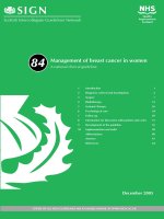 Management of breast cancer in women: A national clinical guideline ppt