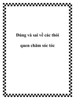 Đúng và sai về các thói quen chăm sóc tóc pdf