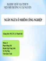NGĂN NGỪA Ô NHIỄM CÔNG NGHIỆP