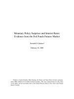 Monetary Policy Surprises and Interest Rates: Evidence from the Fed Funds Futures Market doc