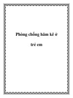 Phòng chống hăm kẽ ở trẻ em pot