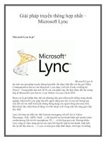 Giải pháp truyền thông hợp nhất – Microsoft Lync pptx