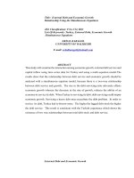 External Debt and Economic Growth Relationship Using the Simultaneous Equations doc