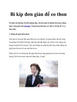 Bí kíp đơn giản để eo thon potx