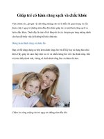 Giúp trẻ có hàm răng sạch và chắc khỏe doc
