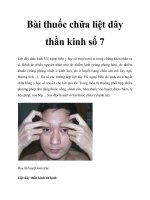 Bài thuốc chữa liệt dây thần kinh số 7 pptx