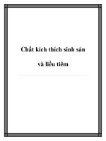 Chất kích thích sinh sản và liều tiêm ppt