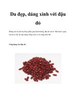 Da đẹp, dáng xinh với đậu đỏ pot