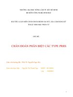 TIỂU LUẬN:CHẨN ĐOÁN BỆNH GIA SÚC, GIA CẦM BẰNG KỸ THUẬT SINH HỌC PHÂN TỬ ppt