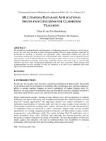 MULTIMEDIA DATABASE APPLICATIONS: ISSUES AND CONCERNS FOR CLASSROOM TEACHING docx