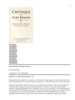 THE CRITIQUE OF PURE REASON pdf