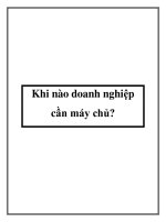 Khi nào doanh nghiệp cần máy chủ? pptx