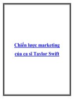 Chiến lược marketing của ca sĩ Taylor Swift.Âm nhạc và Pizza có vẻ như chẳng docx