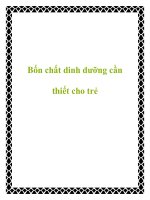 Bốn chất dinh dưỡng cần thiết cho trẻ potx