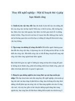 Thay đổi nghề nghiệp – Một kế hoạch thú vị giúp bạn thành công doc