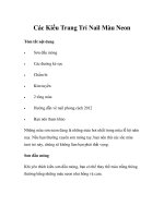 Các Kiểu Trang Trí Nail Màu Neon ppt