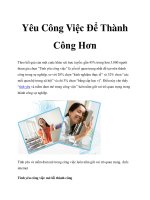 Yêu Công Việc Để Thành Công Hơn pptx