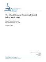 The Global Financial Crisis: Analysis and Policy Implications doc