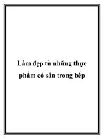 Làm đẹp từ những thực phẩm có sẵn trong bếp pdf