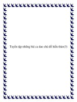 Tuyển tập những bài ca dao chủ đề hiếu thảo ppt