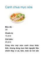 Canh chua mực sữa pot