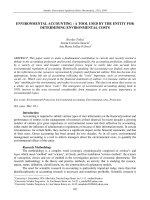 ENVIRONMENTAL ACCOUNTING - A TOOL USED BY THE ENTITY FOR DETERMINING ENVIRONMENTAL COSTS docx