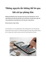 Những nguyên tắc không thể bỏ qua khi cải tạo phòng tắm doc