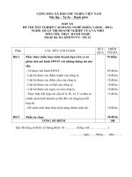 đáp án đề thi thực hành-quản trị doanh nghiêp vừa và nhỏ-mã đề thi qtdnvvn-th(12)