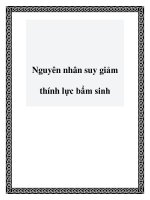 Nguyên nhân suy giảm thính lực bẩm sinh pot