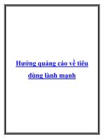 Hướng quảng cáo về tiêu dùng lành mạnh pot